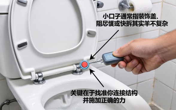 马桶盖上的小口子怎么拆除下来