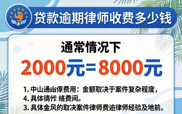 中山贷款逾期律师收费多少钱,中山贷款逾期律师怎么收费 中山贷款逾期律师收费多少钱
