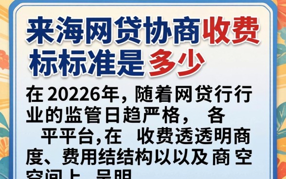 珠海网贷协商收费标准是多少