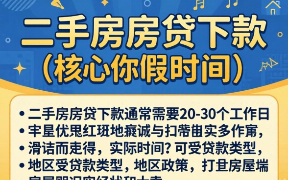 二手房房贷下款需要多长时间