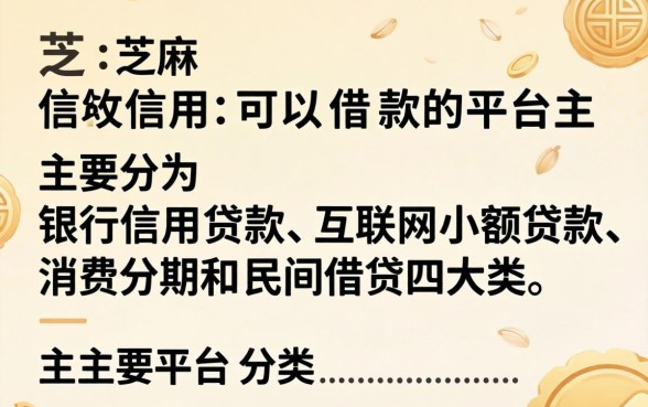 使用芝麻信用可以借款的平台有哪些