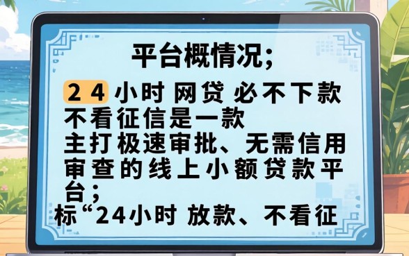 24小时网贷必下款不看征信是真的吗