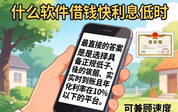 手机什么软件借钱快利息低的