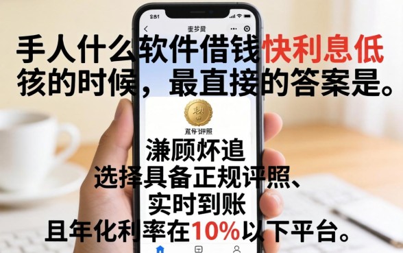 手机什么软件借钱快利息低的