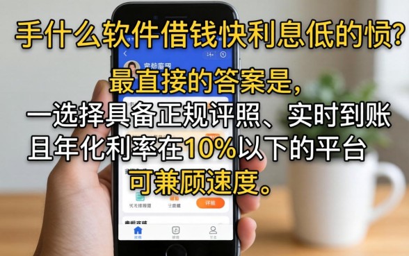 手机什么软件借钱快利息低的