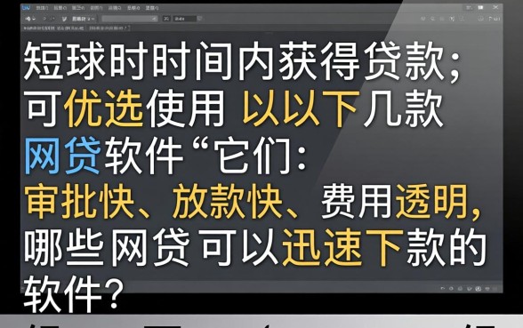 哪些网贷可以迅速下款的软件