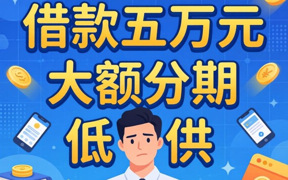 借款5万分36期，规整五个网贷大口子轻松借软件