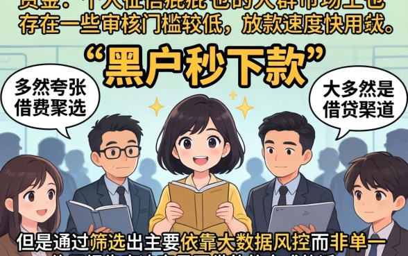 这里有5家黑户秒下款的口子，胪列5个简单容易贷款软件