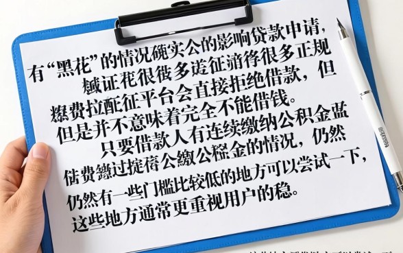 征信黑花了影响进场吗，甄选5个公积金借钱软件