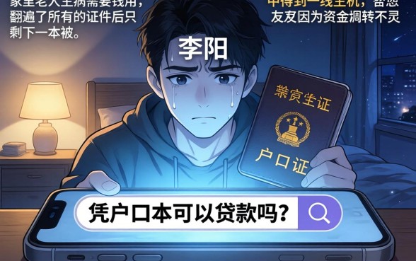 凭户口簿能贷款吗，诚意推荐5个不看综合评分的网贷百分百下款口子