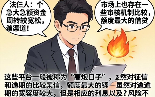 哪个口子法人借款额度高,诚意推荐5个高炮无视逾期能下的平台