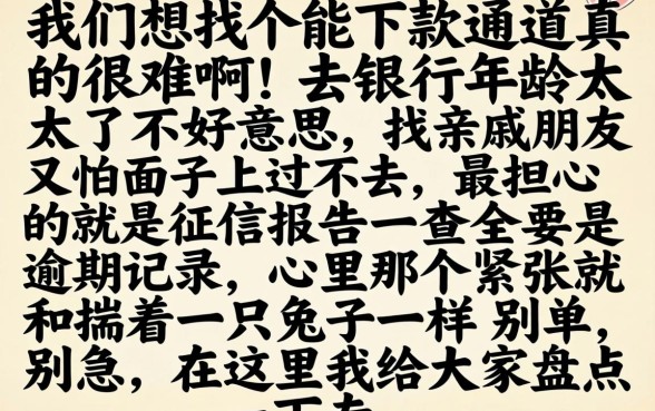 年龄55岁可以下款的口子，遴选五个黑户逾期必下网贷app名单