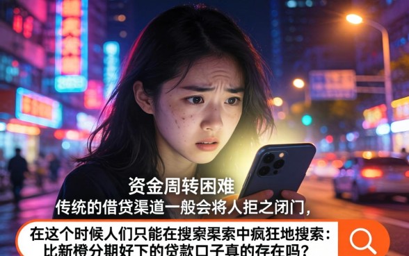 比新橙分期还好下的贷款口子，概括5个黑户可以做大额贷款软件