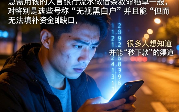 凭借银行流水借款的口子，详尽说明5个无视黑白户秒下款app