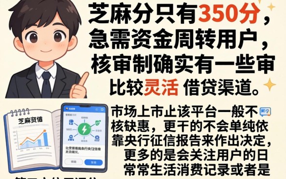 芝麻分350分贷款口子，梳理五个不看征信的借钱软件