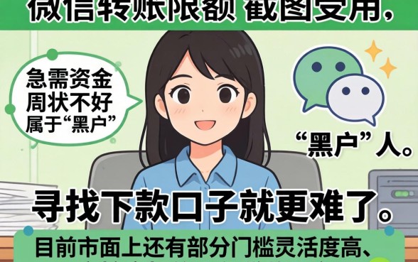 微信转账限额截图受限，规整5个苏州黑户贷款5万的口子