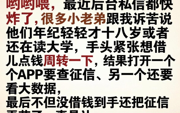 不满20岁能借钱的软件，汇总5个不看负债查询的平台
