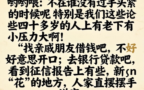 四十多岁以上的网贷口子，罗列5个20岁借钱不求征信速借平台