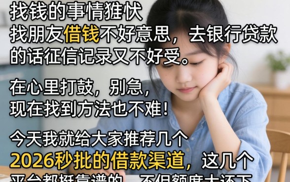 2026秒批的借款口子,详细阐述5个高能分期贷款平台新秀