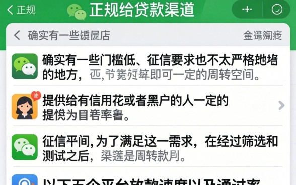 微信有什么贷款软件正规平台，概括5个黑征信也能贷款的网贷平台