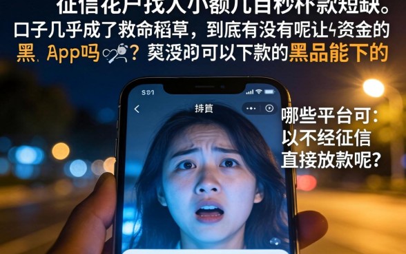 小额几百秒下款的口子，梳理5个黑户能下款的app