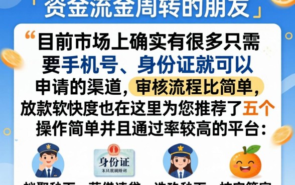 跪求一个网上借款口子，诚意推荐五个手机和身份证快速借钱口子