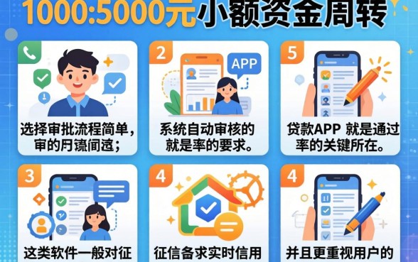 手机贷款app哪个好通过，汇总5个1000至5000的小额贷款软件