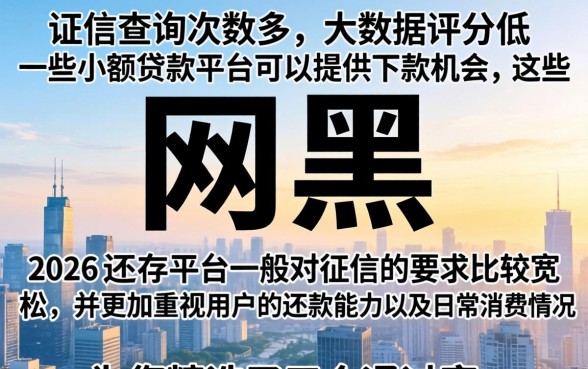 2026年网黑下款的口子,诚意推荐5个比较好的小额贷款平台