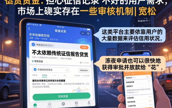 不上征信网货口子,胪列5个无视黑花半夜下款的网贷平台