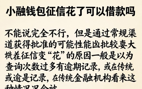 小融钱包征信花了能借吗,详细阐述五个黑户借款口子