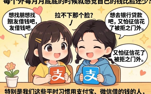 支付宝,微信借钱，细致阐述五个无视征信黑白100%秒下软件