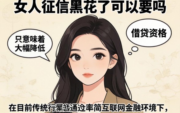 女人征信黑花了能要吗，规整五个借钱无视黑白100%秒下软件
