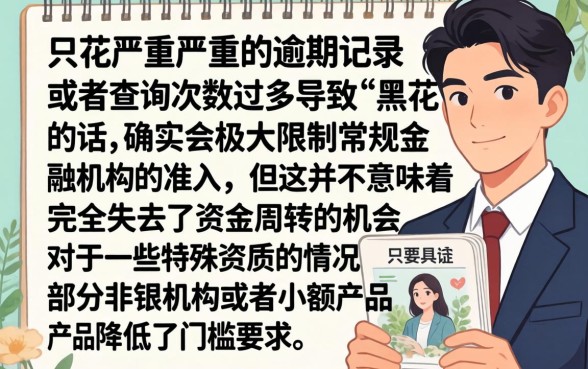 征信黑花了就进不了厂了吗，概括五个黑户无条件下款的口子