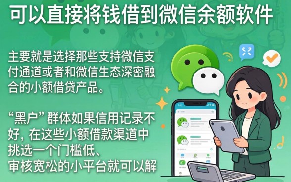 什么软件可以借款到微信里,诚意推荐五个网贷黑户必过口子