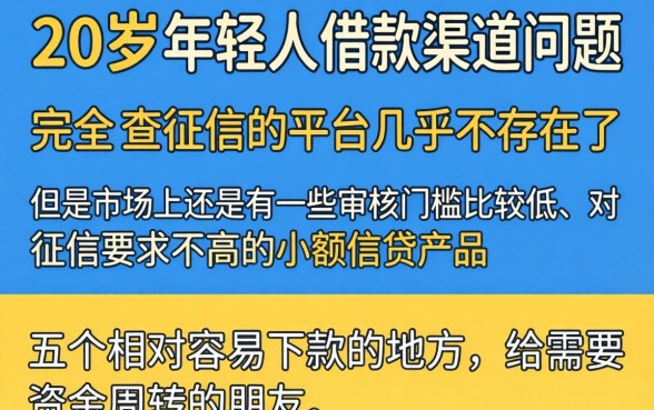 最近有什么好下款的口子，梳理五个20岁可以借钱平台不查征信的软件