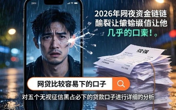 网贷比较容易下的口子，深入剖析五个无视征信黑户必下的贷款口子