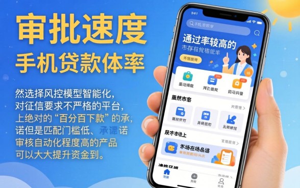 哪个手机贷款软件审批快，胪列五个能百分百通过的网贷口子