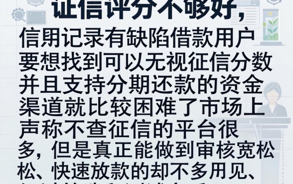 不看征信分期口子,深入剖析5个无视评分的贷款口子