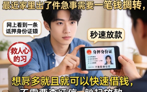 压身份证借钱可信，详尽说明5个真正不查征信的贷款app