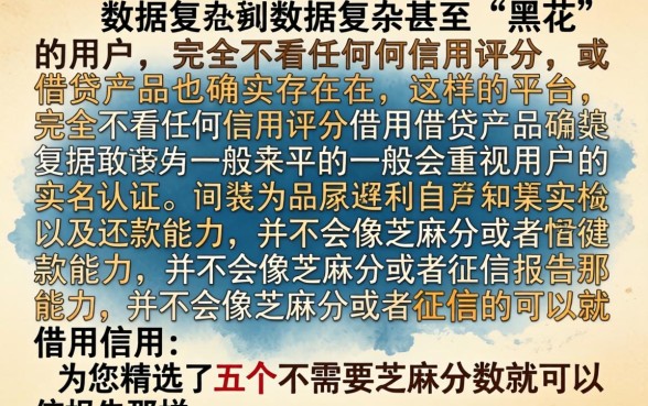 黑花口子借款平台大全下载，概览5个不用芝麻分能借的软件