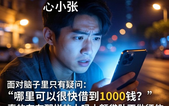 哪里可以快速借到1000块，甄选5个小额贷款不查征信的平台