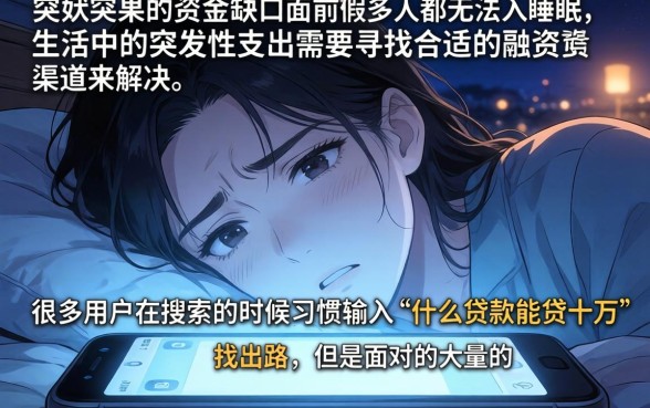 什么贷款能贷十万，概览五个审贷口子审核加快的平台