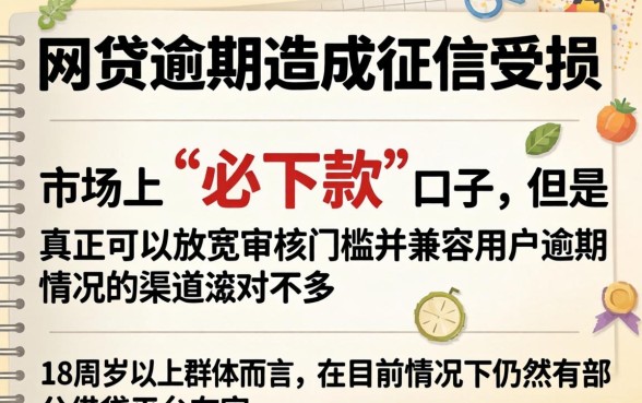 网贷逾期下款的新口子，遴选五个18岁必下款的网贷口子