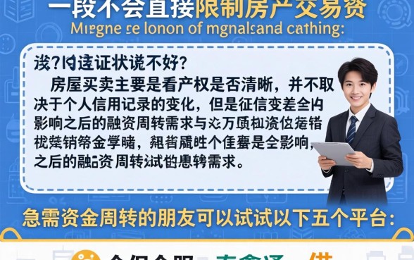 征信花了不能卖房吗,归纳5个闪电审批的平台