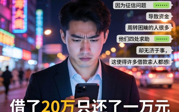 借钱20万,只能还1万，枚举五个无视黑白无视征信申请就下款的平台