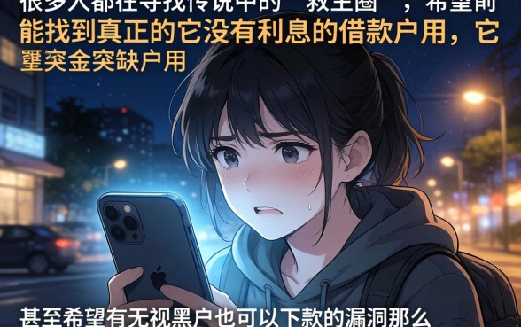 不要利息的借款app，陈列五个无视黑户也能下款的口子