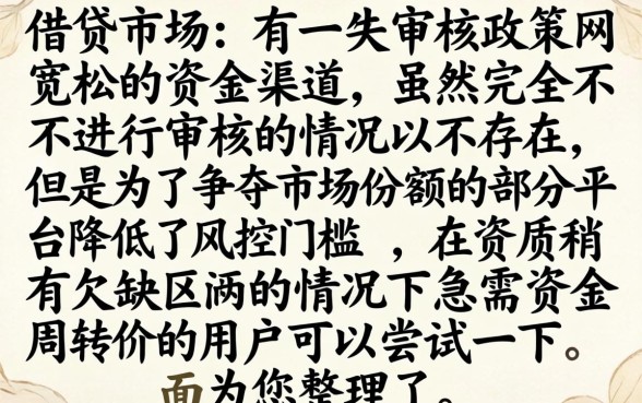 正在放水的高炮口子不审核，深入剖析5个贷款10万比较容易的口子