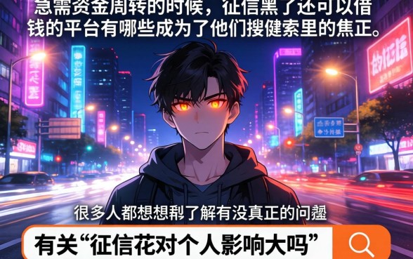 征信黑花了对个人影响大吗，倾情分享五个无视黑白百分百下款的借款软件