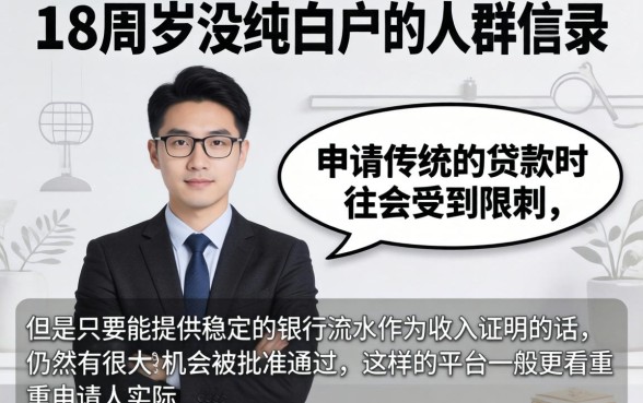 18周岁纯白户最好下款的口子，梳理五个看银行流水的网贷平台