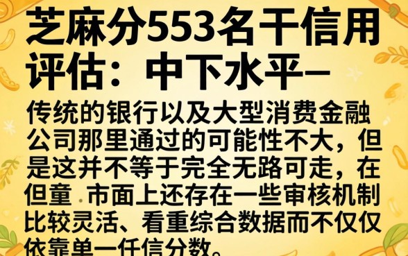 芝麻信用553贷款口子，概括5个黑户可以做大额贷款软件